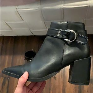 Black Pointed toe ankle bootie